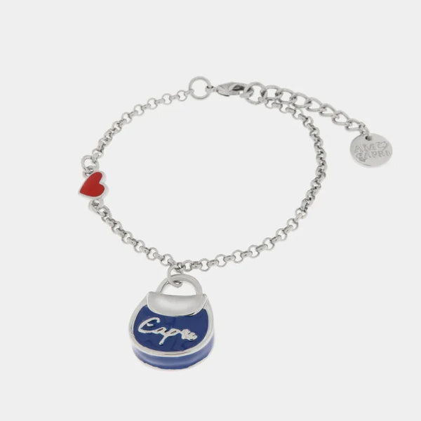 Bracciale in Metallo con borsa blu Capri - BYSIMON gioielli