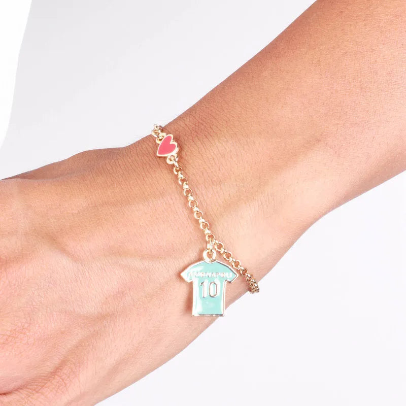 Bracciale in Metallo con maglia del napoli AMONAPOLI - gioiello BySimon