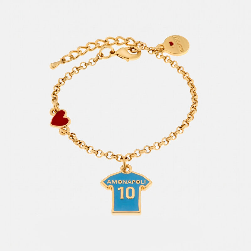 Bracciale in Metallo con maglia del napoli AMONAPOLI - gioiello BySimon