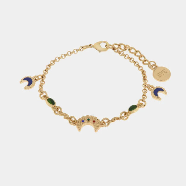 Bracciale in Metallo con lune blu - BYSIMON gioielli