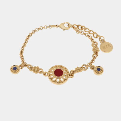 Bracciale in Metallo in stile antico blu e rosso