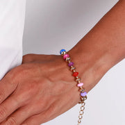 Bracciale in Metallo con pallini colorati