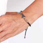 Bracciale in Metallo con Sicilia e cordino nero SICILY - gioiello BySimon