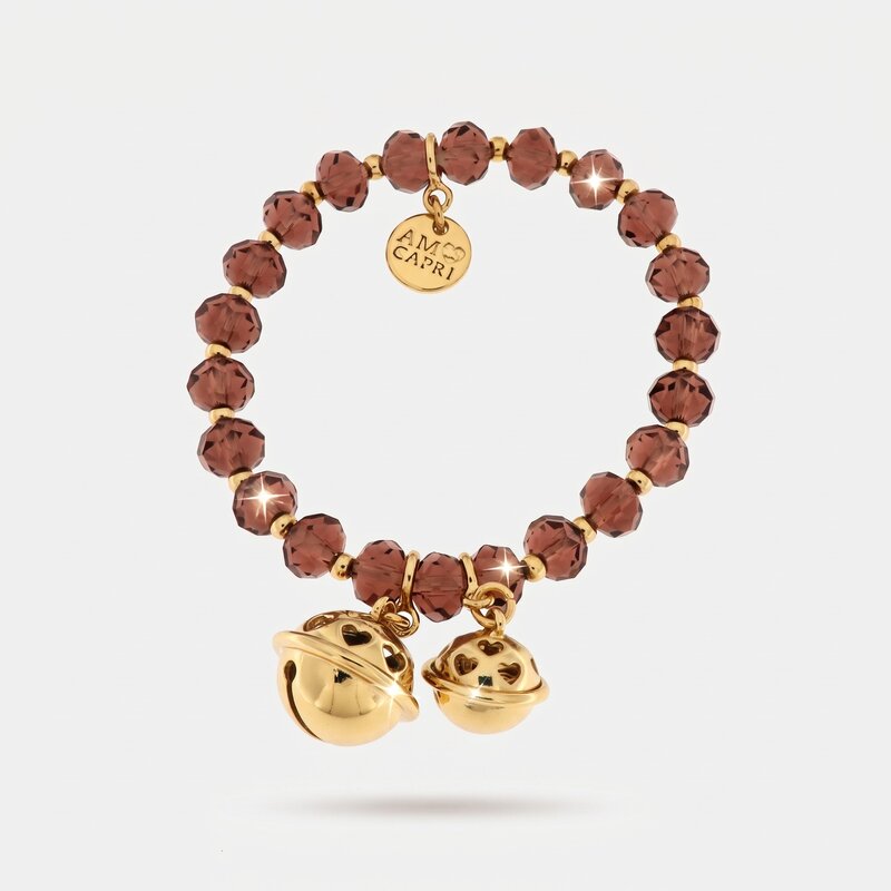 Bracciale in Metallo con sonagli e pietre