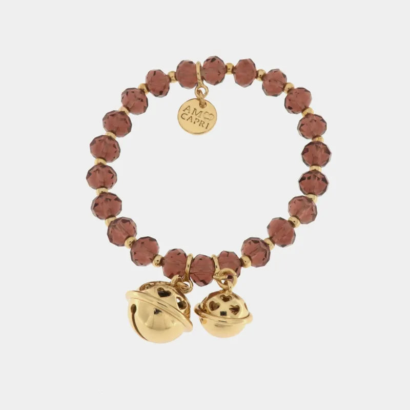 Bracciale in Metallo con sonagli e pietre