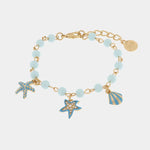 Bracciale in Metallo con conchiglia e stella marina - BYSIMON gioielli