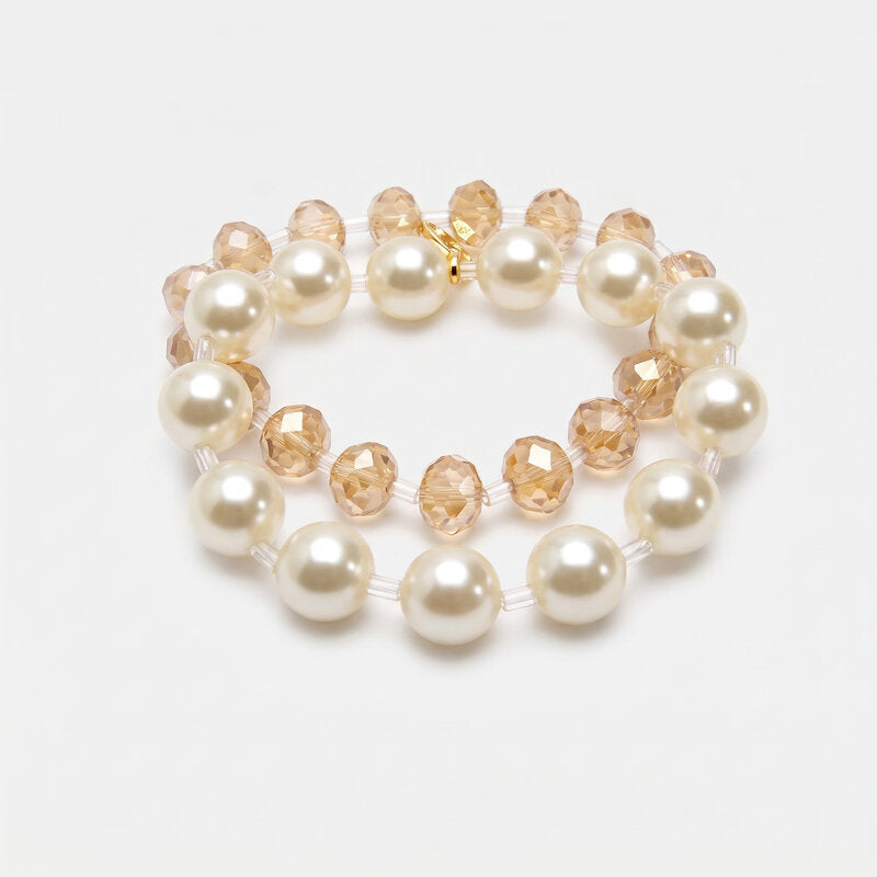 Bracciale in Metallo con perle - BYSIMON gioielli