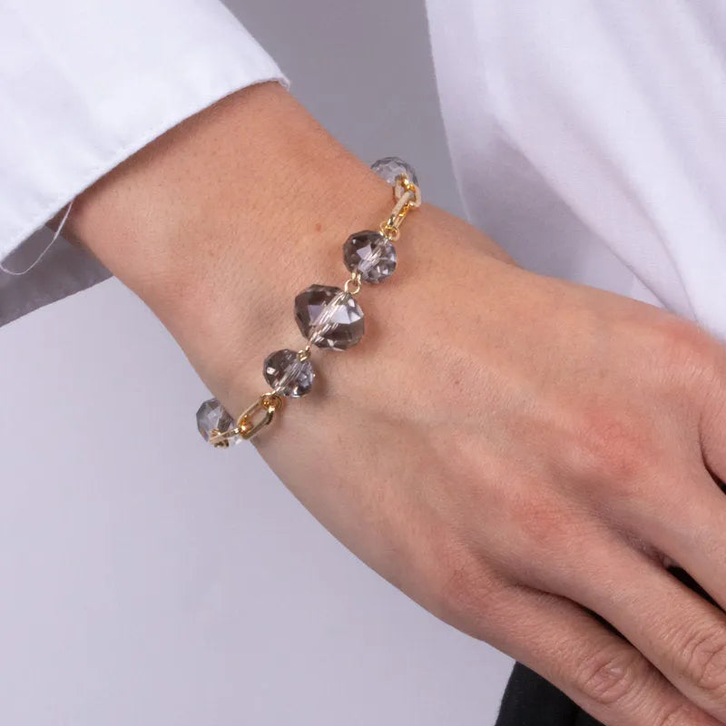 Bracciale in Metallo a catena con pietre - BYSIMON gioielli