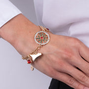 Bracciale in Metallo con ruota e Sicilia