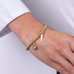 Bracciale in Metallo con cornetto bianco - BYSIMON gioielli