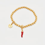 Bracciale in Metallo con cornetto rosso - BYSIMON gioielli