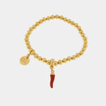 Bracciale in Metallo con cornetto rosso - BYSIMON gioielli