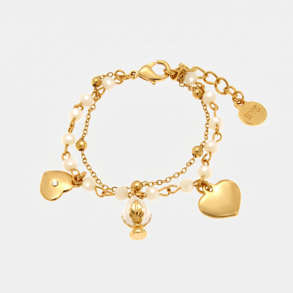 Bracciale multifilo pumo pugliese con pietre bianche | gioielli con pumo pugliese | BYSIMON