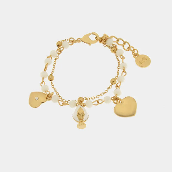 Bracciale multifilo pumo pugliese con pietre bianche | gioielli con pumo pugliese | BYSIMON