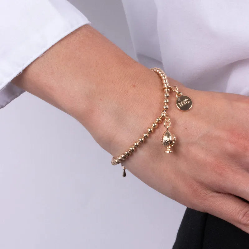 Bracciale pumo pugliese pendente oro | pumo pugliese portafortuna | BYSIMON
