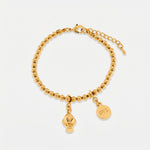 Bracciale pumo pugliese pendente oro | pumo pugliese portafortuna | BYSIMON