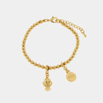 Bracciale pumo pugliese pendente oro | pumo pugliese portafortuna | BYSIMON