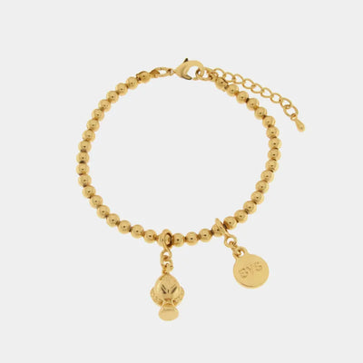 Bracciale pumo pugliese pendente oro | pumo pugliese portafortuna | BYSIMON