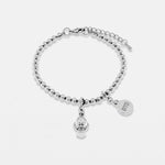 Bracciale pumo pugliese pendente silver | pumi pugliesi portafortuna | BYSIMON