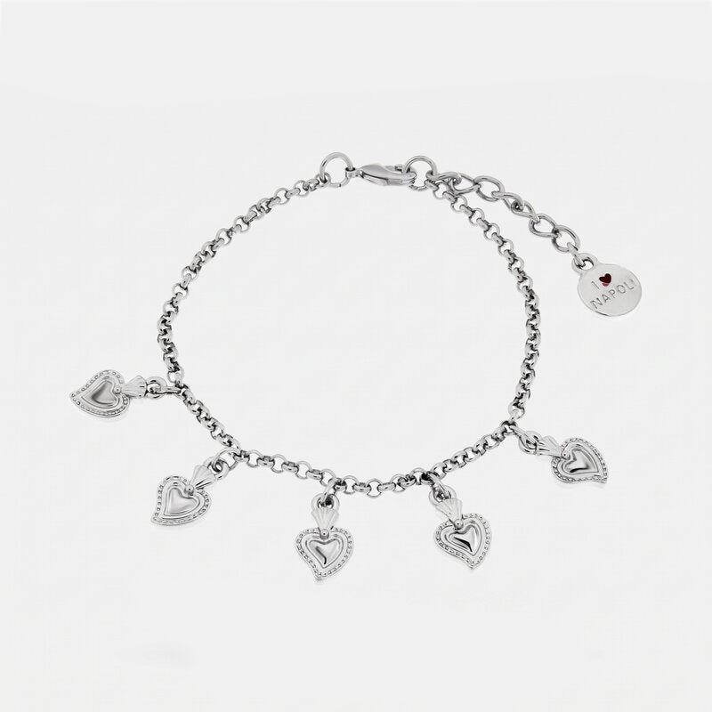 Bracciale in Metallo pendenti cuori sacro AMONAPOLI - gioiello BySimon