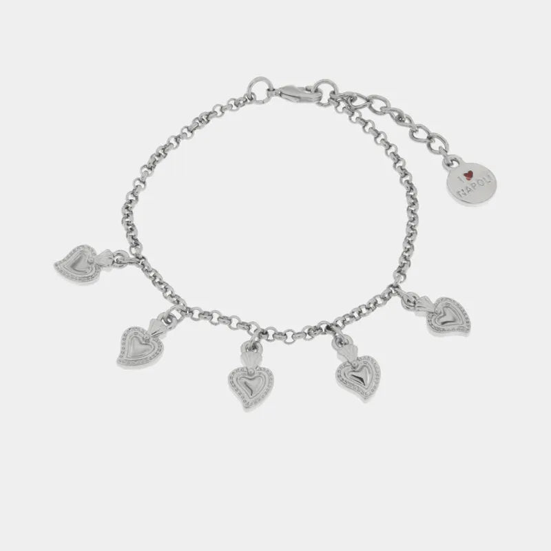 Bracciale in Metallo pendenti cuori sacro AMONAPOLI - gioiello BySimon