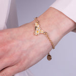 Bracciale in Metallo con sicilia e fiori - BYSIMON gioielli