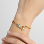 Bracciale in Metallo con sicilia e stelle marine - BYSIMON gioielli
