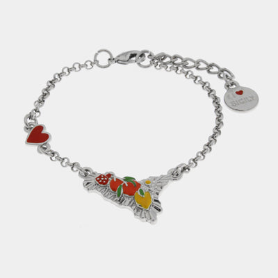 Bracciale in Metallo con sicilia e limoni SICILY - gioiello BySimon