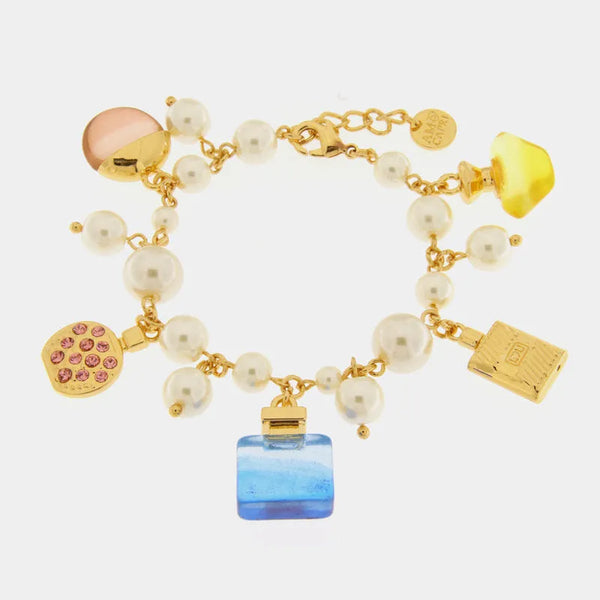 Metal Bracelet with Pearls and Perfumes