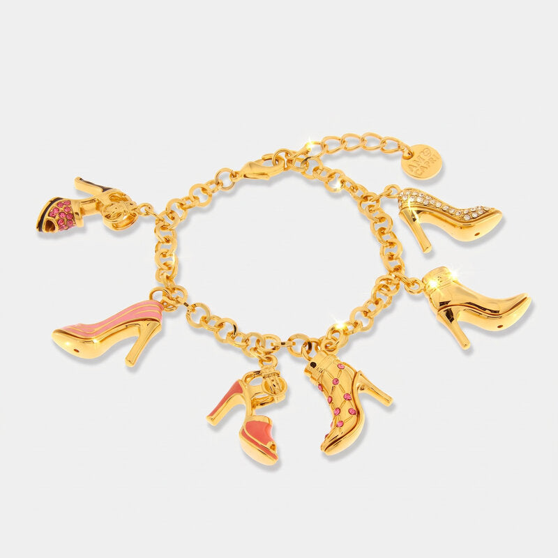 Bracciale in Metallo con scarpette rosa - BYSIMON gioielli