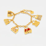 Bracciale in Metallo con borse pendenti - BYSIMON gioielli