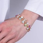 Bracciale in Metallo con cristalli colorati