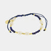 Bracciale in Metallo cordino con pietre blu