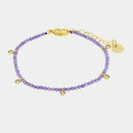 Bracciale in Metallo con pietre viola