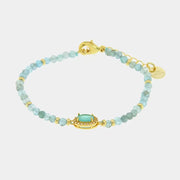 Bracciale in Metallo  con pietre turchesi