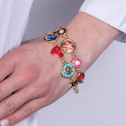 Bracciale in Metallo con ciondolo timone e bottoni