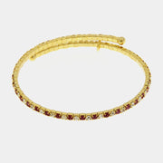 Bracciale in Metallo tennis semirigido con cristalli trasparenti e rossi