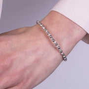 Bracciale in Metallo tennis semirigido con cristalli e sfere