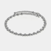 Bracciale in Metallo tennis semirigido con cristalli e sfere