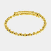 Bracciale in Metallo tennis semirigido con cristalli e sfere