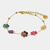 Bracciale in Metallo con fiori colorati