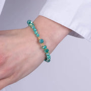 Bracciale in Metallo con sfere verdi