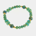 Bracciale in Metallo con sfere verdi