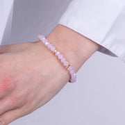 Bracciale in Metallo con sfere rosa