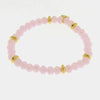 Bracciale in Metallo con sfere rosa