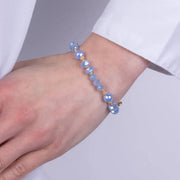 Bracciale in Metallo con sfere azzurre