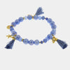 Bracciale in Metallo con sfere blu e stella marina