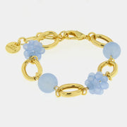 Bracciale in Metallo con cristalli blu