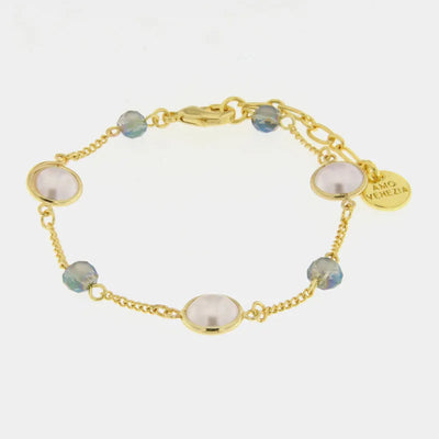 Bracciale in Metallo con perline e cristalli AMOVENEZIA - gioiello BySimon