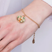 Bracciale in Metallo con albero e fiori